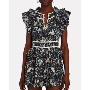 ULLA JOHNSON Women's Endah Playsuit Size 2 In Rainforest
